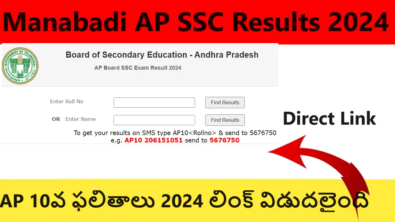 AP SSC 10th Class Results 2024 Manabadi