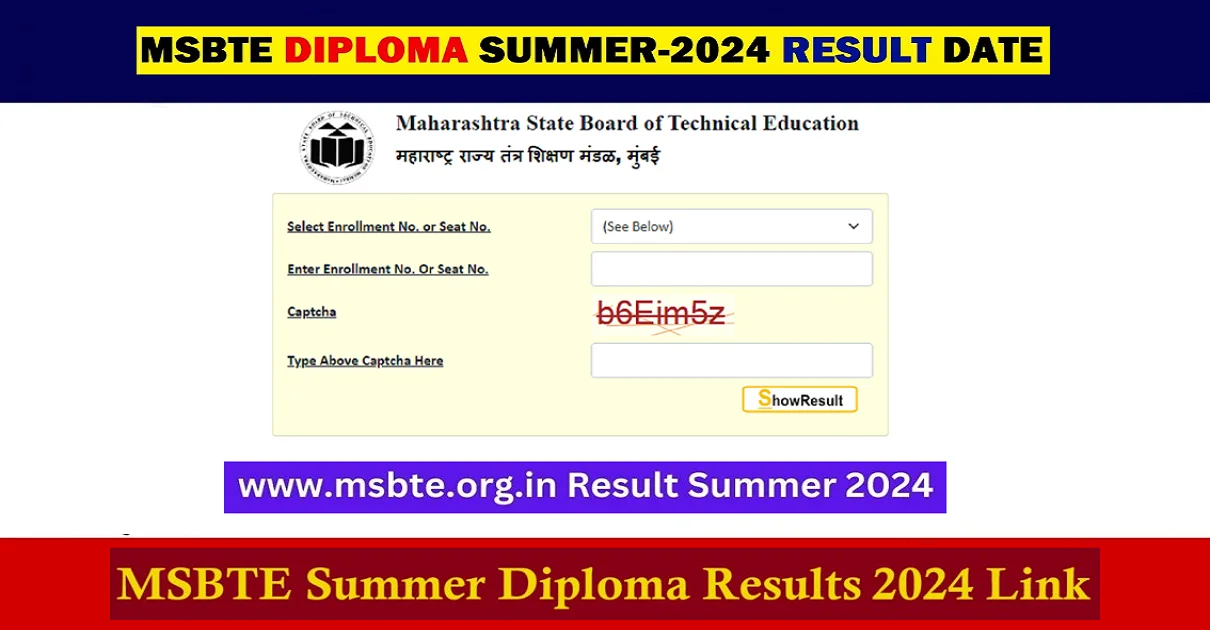 MSBTE Diploma Result Summer 2024
