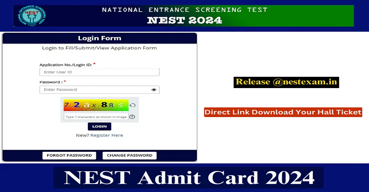 NEST Admit Card 2024