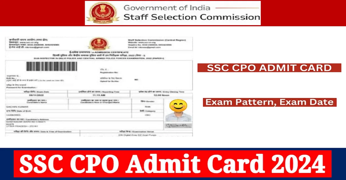 SSC CPO Admit Card 2024