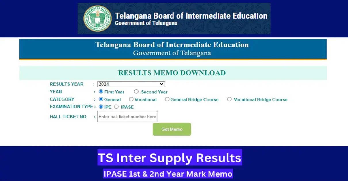 TS Inter Supplementary Results 2024