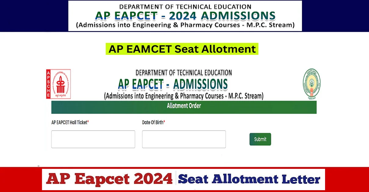 AP EAMCET Seat Allotment Result 2024