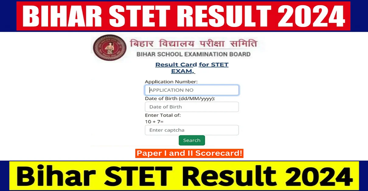 Bihar STET Result 2024