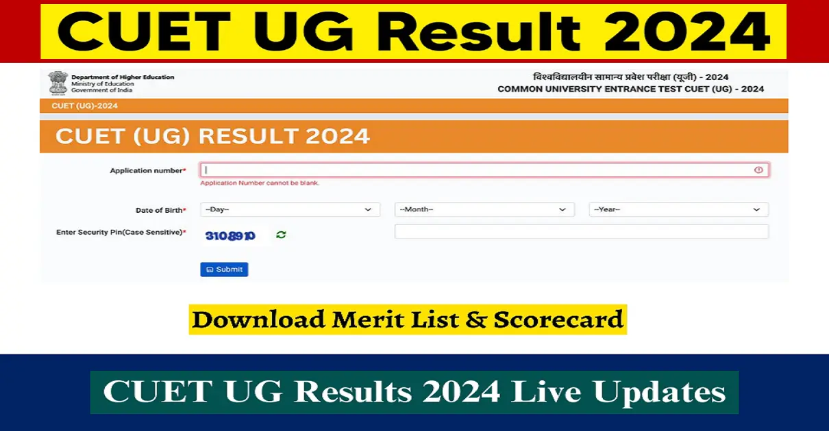 CUET UG 2024 Result Link