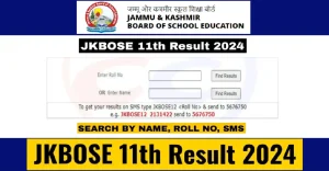 JKBOSE 11th Class Result 2024