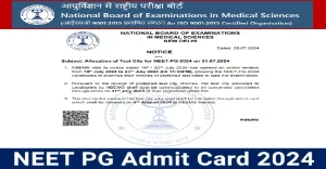 NEET PG Admit Card 2024