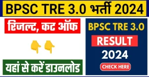 BPSC TRE 3.0 Result 2024