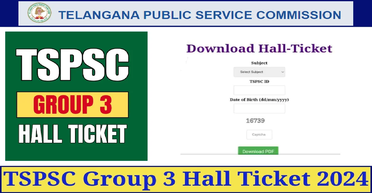 TSPSC Group 3 Hall Ticket 2024