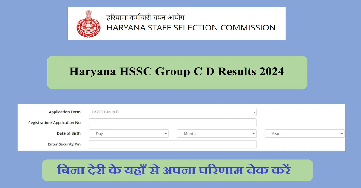 HSSC Group C D Results 2024 Live Link hssc.gov.in Haryana CET Scorecard