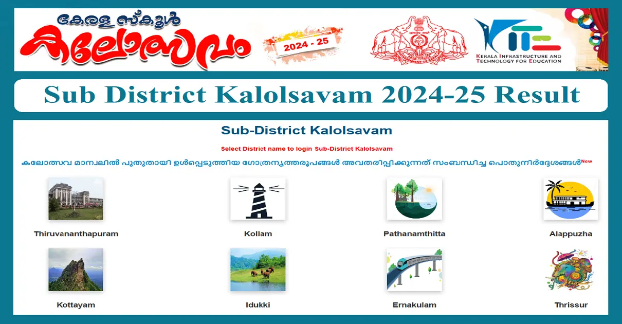 Sub District Kalolsavam 2024-25 Result